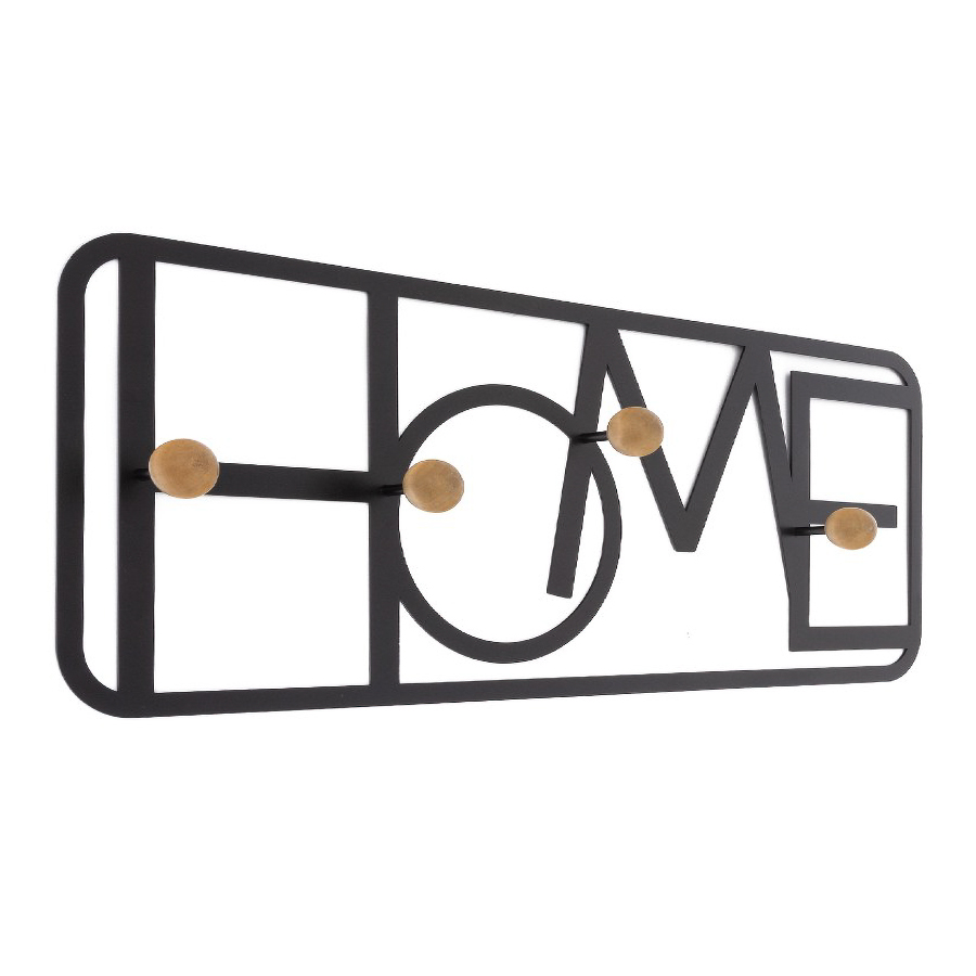 Zidna vješalica Home crna