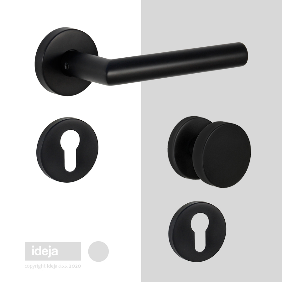 Kvaka – kugla Metro inox crna rezana