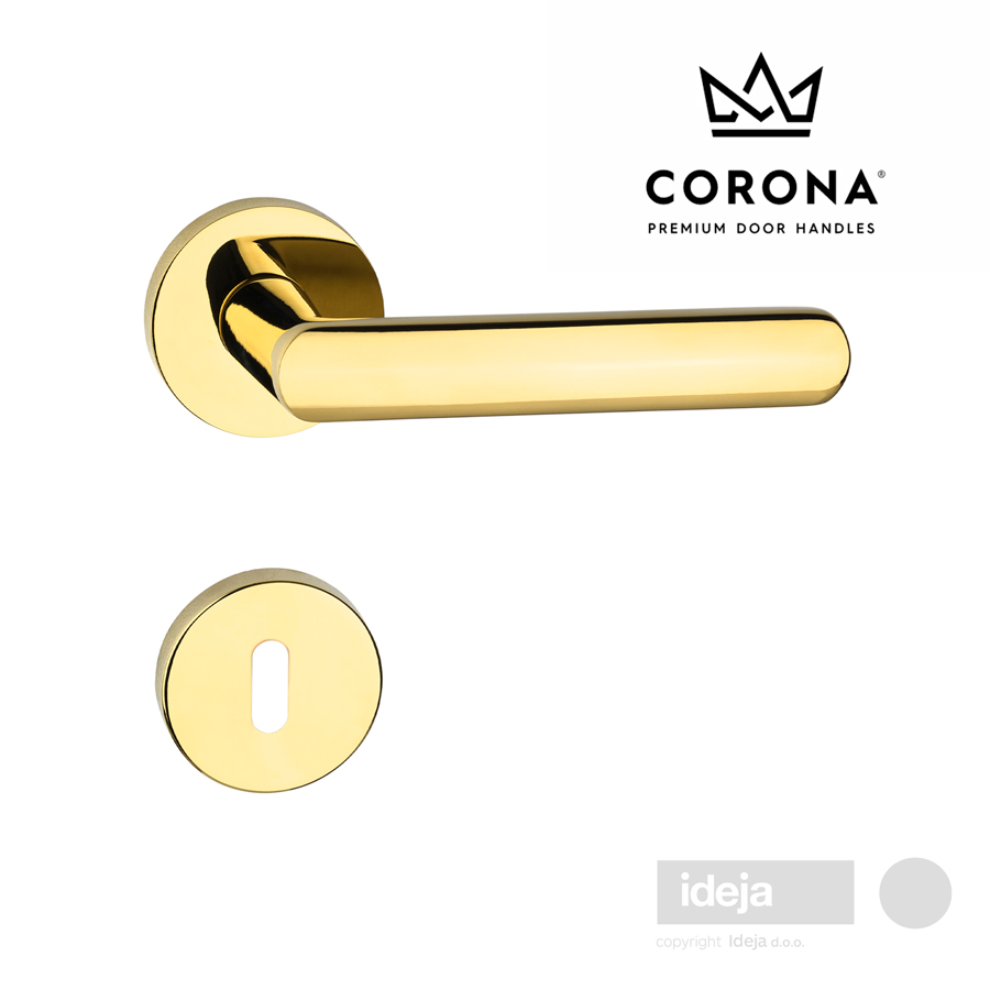 Kvaka Corona® Icona R slim mesing sjaj