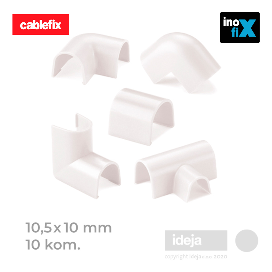 Spojnice Cablefix samoljepljive bijele kombinirane
