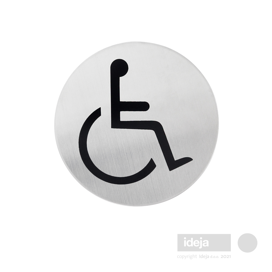 Edelstahlschild „Behinderte“