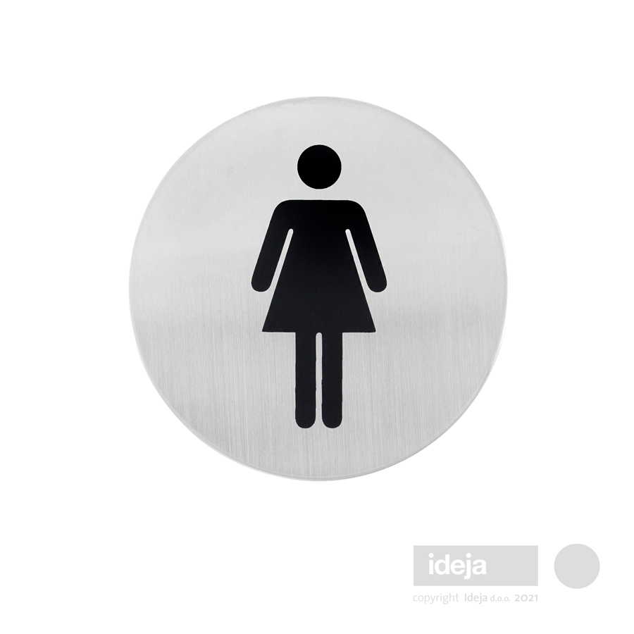 Edelstahlschild Damen-WC