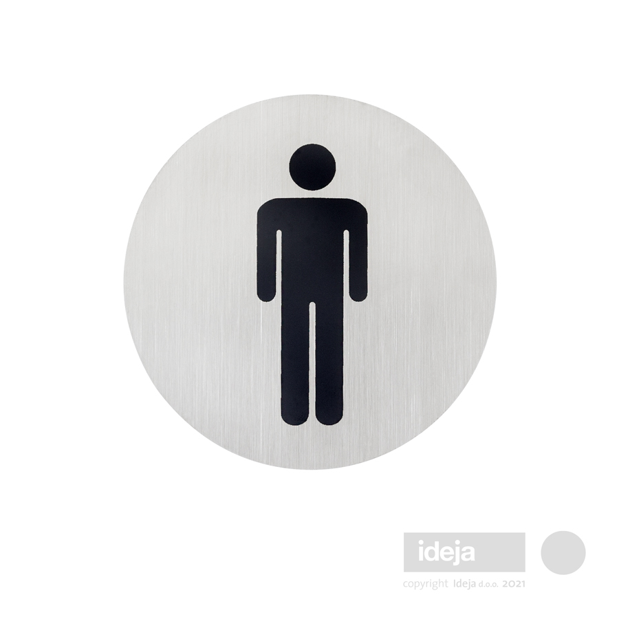 Edelstahlschild Herren-WC