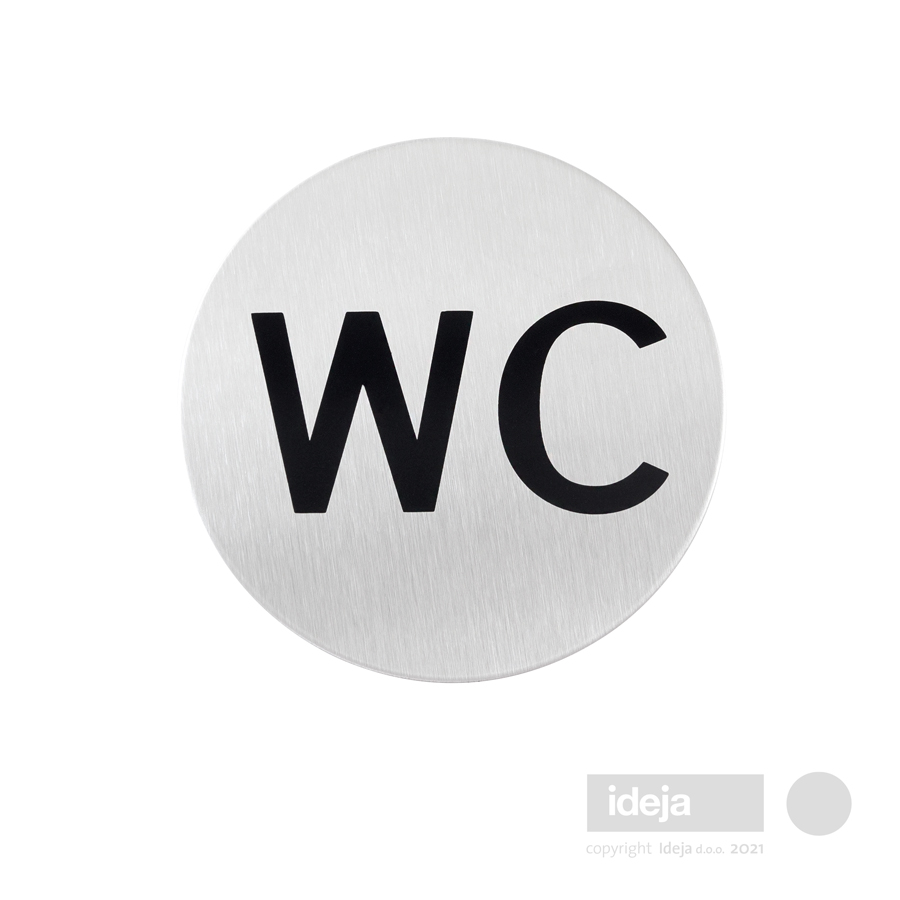 Edelstahlschild WC