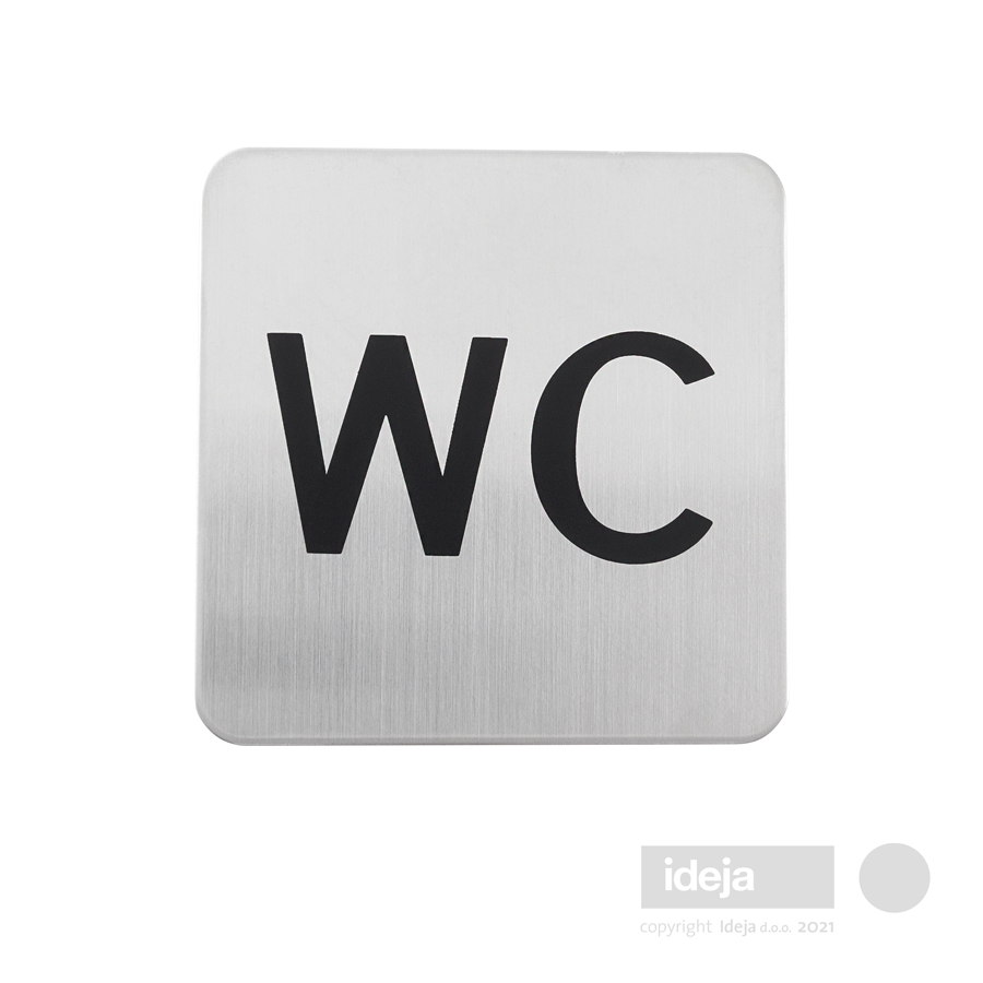 Edelstahlschild für WC