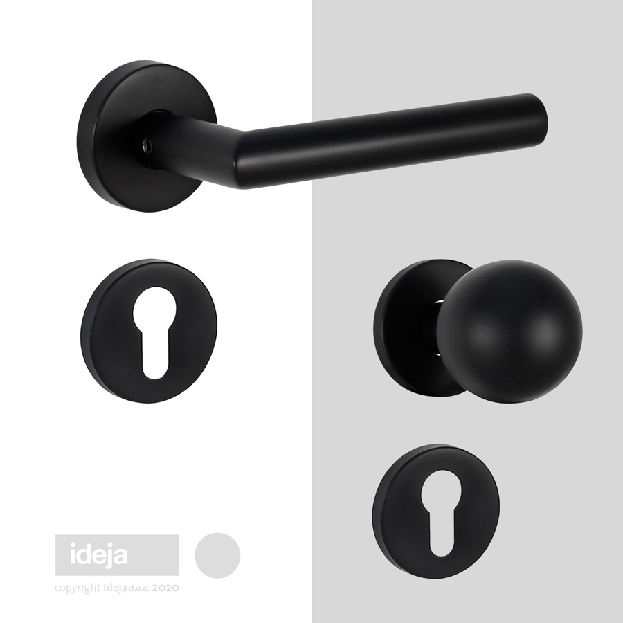 Kvaka – kugla Metro inox crna